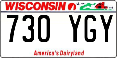 WI license plate 730YGY