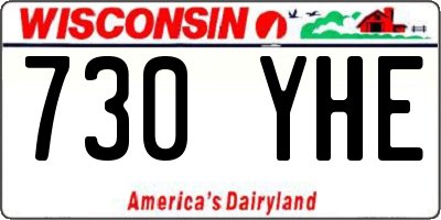 WI license plate 730YHE