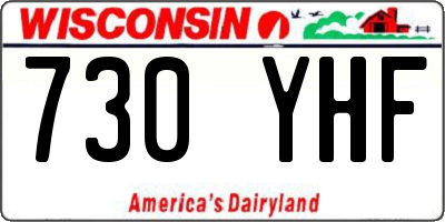 WI license plate 730YHF