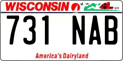 WI license plate 731NAB