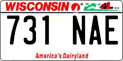 WI license plate 731NAE