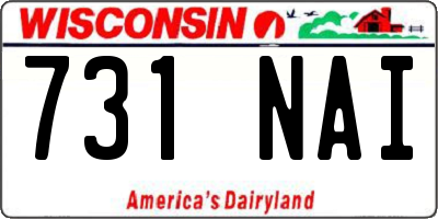 WI license plate 731NAI