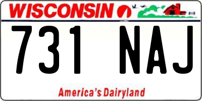 WI license plate 731NAJ