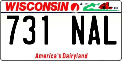 WI license plate 731NAL