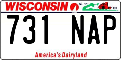 WI license plate 731NAP