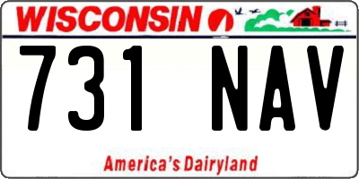 WI license plate 731NAV