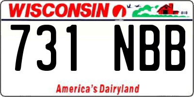 WI license plate 731NBB