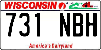 WI license plate 731NBH