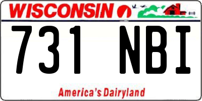 WI license plate 731NBI