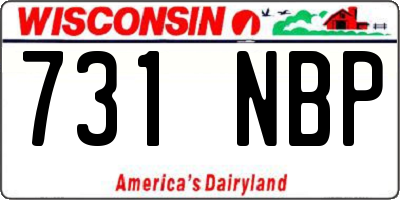 WI license plate 731NBP