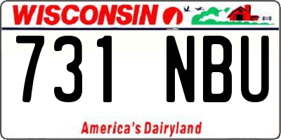 WI license plate 731NBU