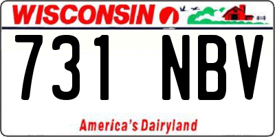 WI license plate 731NBV