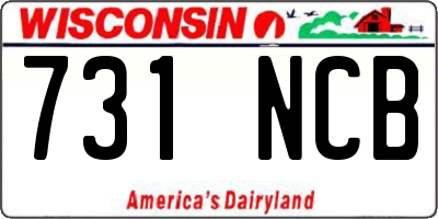WI license plate 731NCB