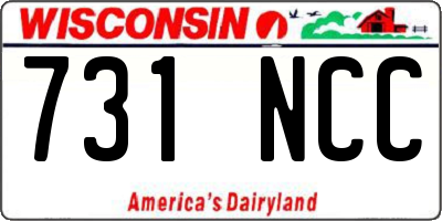 WI license plate 731NCC