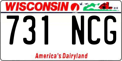 WI license plate 731NCG