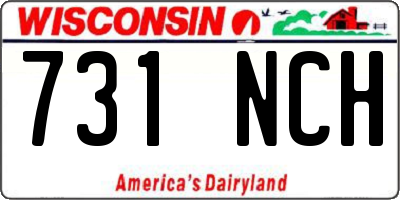 WI license plate 731NCH