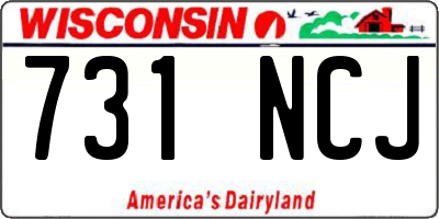 WI license plate 731NCJ