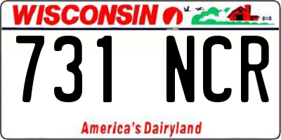 WI license plate 731NCR