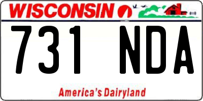 WI license plate 731NDA