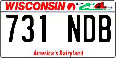 WI license plate 731NDB