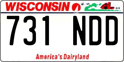 WI license plate 731NDD