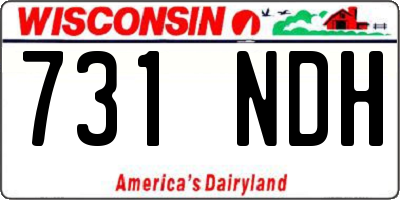 WI license plate 731NDH