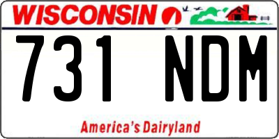 WI license plate 731NDM