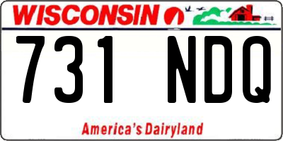 WI license plate 731NDQ