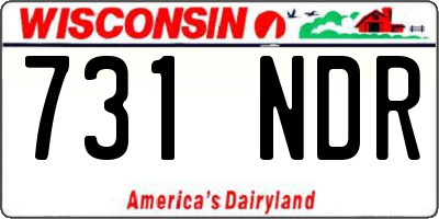 WI license plate 731NDR