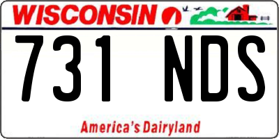WI license plate 731NDS