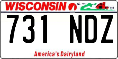 WI license plate 731NDZ
