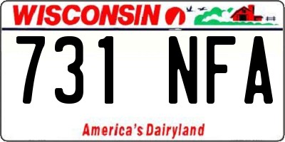 WI license plate 731NFA