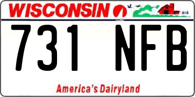 WI license plate 731NFB