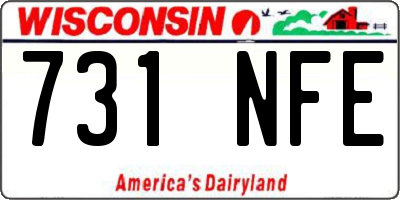 WI license plate 731NFE