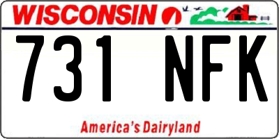 WI license plate 731NFK