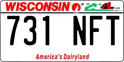 WI license plate 731NFT