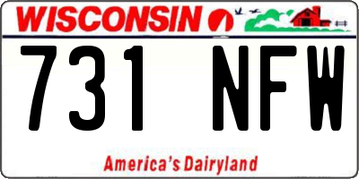 WI license plate 731NFW