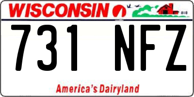 WI license plate 731NFZ