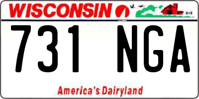 WI license plate 731NGA