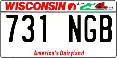 WI license plate 731NGB