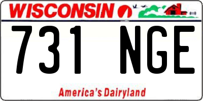 WI license plate 731NGE