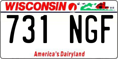WI license plate 731NGF