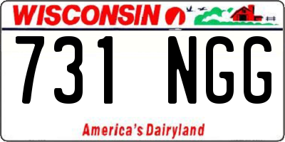 WI license plate 731NGG