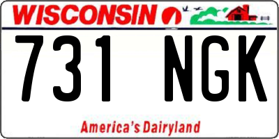 WI license plate 731NGK