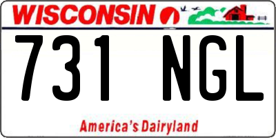WI license plate 731NGL