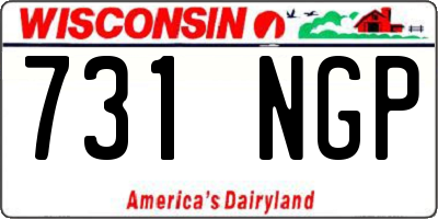 WI license plate 731NGP