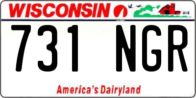 WI license plate 731NGR