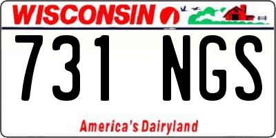 WI license plate 731NGS