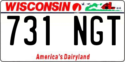 WI license plate 731NGT