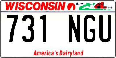 WI license plate 731NGU